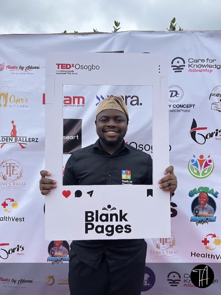 Theophilus Adegbohungbe at TEDxOsogbo with Tech in Yoruba